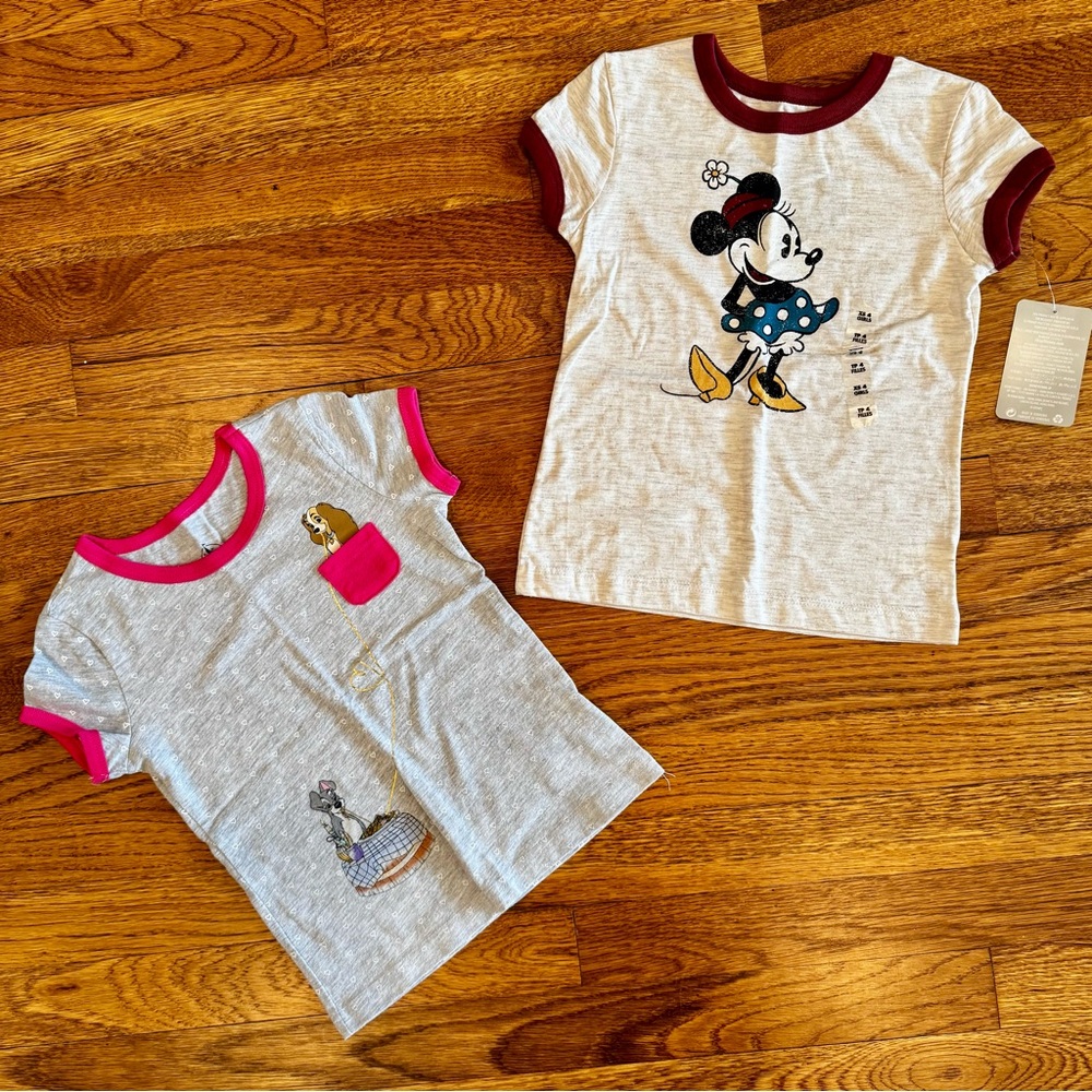 Bundle of 2 Authentic Disney (NWT and NWOT) Tees - Size XS (4)